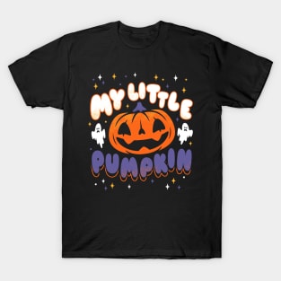 My Little Pumpkin - Creepy Cute Distressed Cartoon - Spooky Ghosts T-Shirt